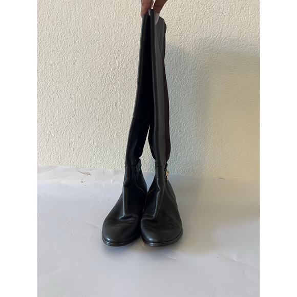 Michael Kors Hamilton Knee High Brown Leather Boots Shoes Women 6M Read - Picture 7 of 15